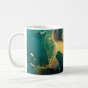 Luxury abstract fluid art painting background alco coffee mug