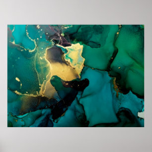 Luxury abstract fluid art painting background alco poster