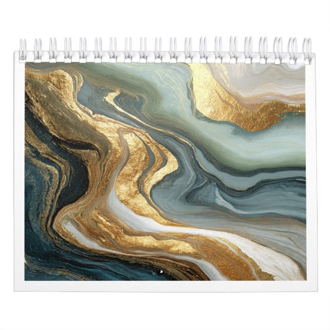 Luxury Abstract Fluid Gold Calendar 2027 (Cover)