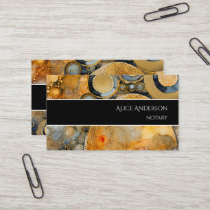 Luxury abstract fossil gold rock elegant unique  business card