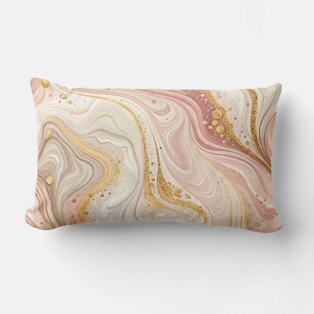 Luxury Abstract Marble Pillow Cover (Front)