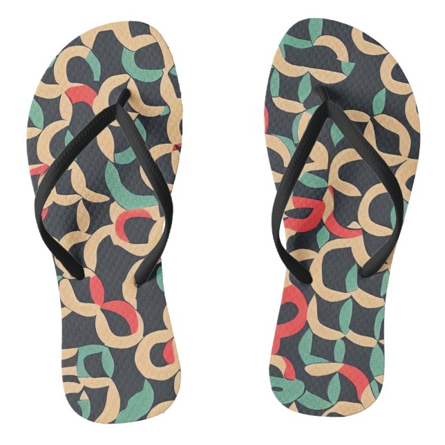 Luxury Abstract Pattern Thongs (Footbed)