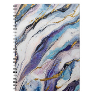 Luxury Aegean Gold Marble Waves Notebook