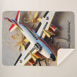 "Luxury Aerial Travel" Sherpa Blanket