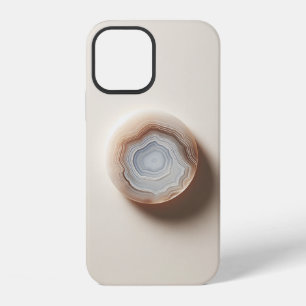 Luxury Agate Geode Slice Minimalist Neutral Stone iPhone 12 Case