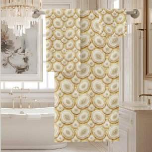 Luxury Agate   Geode Towel Set - White & Gold