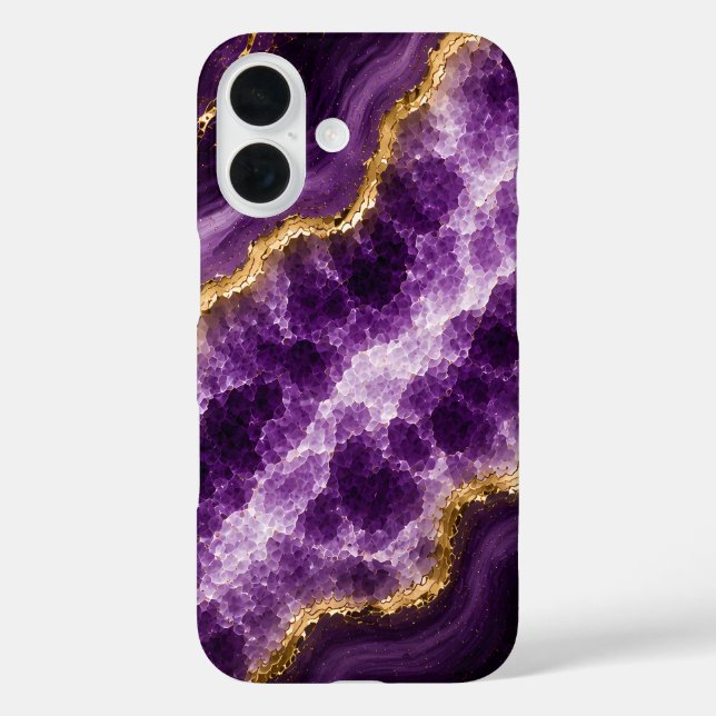 Luxury Amethyst Marble Geode Case-Mate iPhone Case (Back)