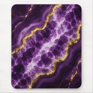 Luxury Amethyst Marble Geode Mouse Pad