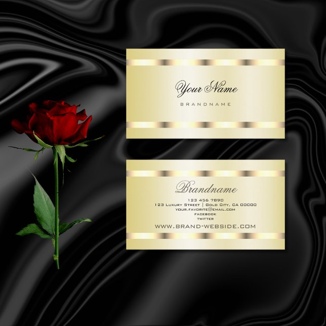 Luxury and Elegant Gold Effect Design Professional Business Card (Creator Uploaded)