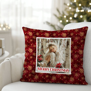 Luxury Angel Red Gold Kids Gift Best Christmas  Cushion