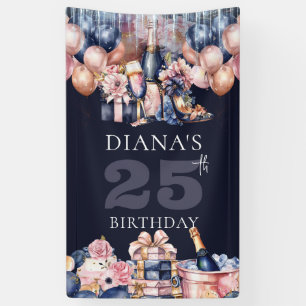 Luxury Any Year Birthday Personalised  Banner