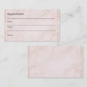 Luxury Appointment Reminder Card – Blush Marble