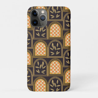 Luxury Art Deco Geometric Floral Seamless Pattern iPhone 11 Pro Case