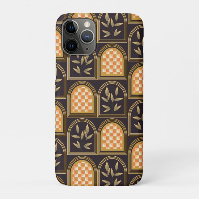 Luxury Art Deco Geometric Floral Seamless Pattern  Case-Mate iPhone Case (Back)