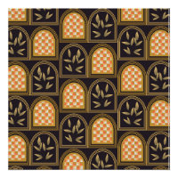Luxury Art Deco Geometric Floral Seamless Pattern