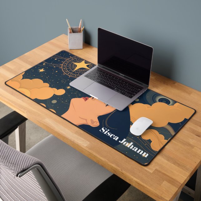 Luxury Art Deco Geometric Modern Office Desk Mat (Office 2)