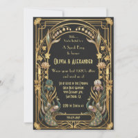 Luxury Art Deco Speakeasy Party Wedding