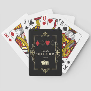 Luxury Art Deco Vegas Casino Royale 40th Birthday  Playing Cards