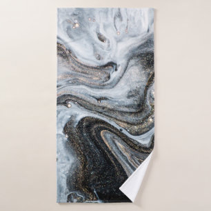 Luxury art in Eastern style. Golden swirl, artisti Bath Towel