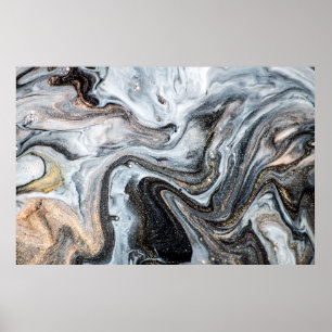Luxury art in Eastern style. Golden swirl, artisti Poster