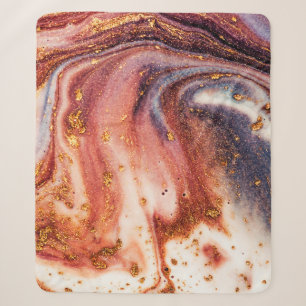 Luxury art in Eastern style. Golden swirl, artisti Sherpa Blanket