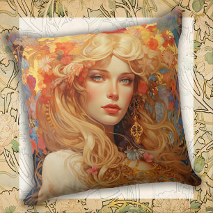 Luxury Art Nouveau Home Decor Cushion