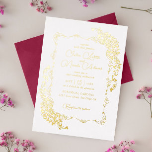 Luxury Artistic Botanical Floral Paisley Wedding