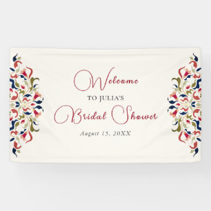 Luxury Artistic Botanical Floral Paisley Wedding Banner