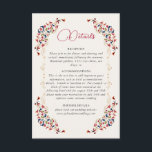 Luxury Artistic Botanical Floral Paisley Wedding Enclosure Card<br><div class="desc">Beautiful Invitation to celebrate Special occasions and festivals comes with digital and E-invitation as per your request. We would love to replicate our designs to make multiple products like rsvp cards, labels envelopes, and more. Customisation is available for ready to print on request at info@shamaurcreatif@gmail.com. Look Forward to hearing from...</div>