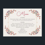Luxury Artistic Botanical Floral Paisley Wedding Menu<br><div class="desc">Beautiful Invitation to celebrate Special occasions and festivals comes with digital and E-invitation as per your request. We would love to replicate our designs to make multiple products like rsvp cards, labels envelopes, and more. Customisation is available for ready to print on request at info@shamaurcreatif@gmail.com. Look Forward to hearing from...</div>