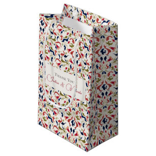 Luxury Artistic Botanical Floral Paisley Wedding Small Gift Bag