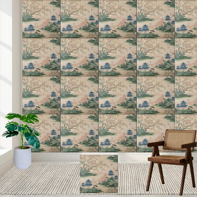 Luxury Asian Decor Chinoiserie Tile (Luxury Asian Decor Chinoiserie Tile)