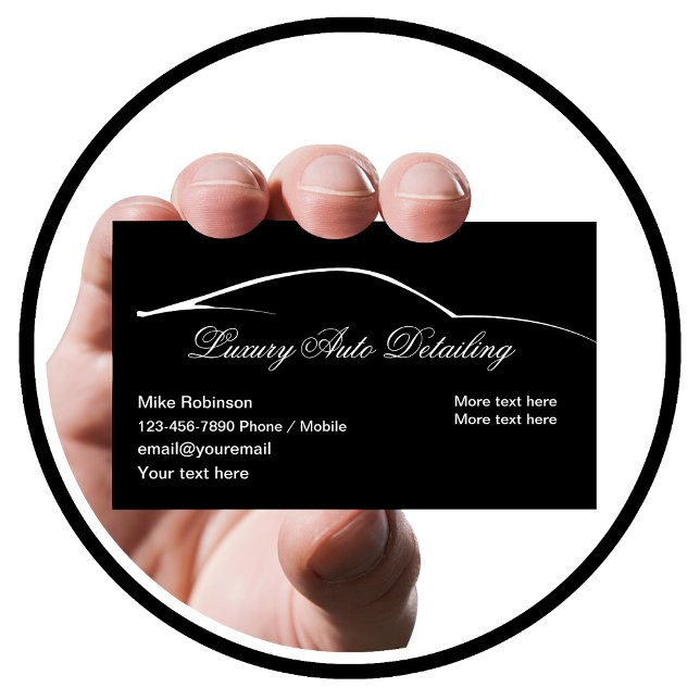 Luxury Auto Detailing Simple Business Card (Creator Uploaded)