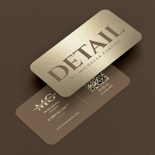 Luxury Automotive Car Detailing Brown Faux Gold Business Card