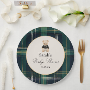 Luxury Baby Shower Boy Paper Plate