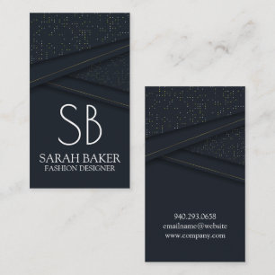 Luxury Background Monogram Business Card