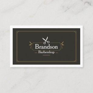 Luxury Barber Business Card Template Modern Edit