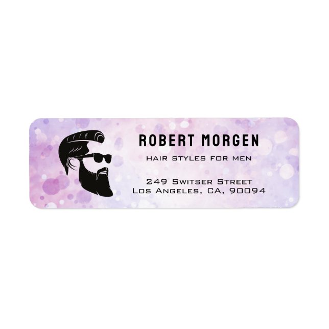 Luxury Barbershop Return Address Label  (Front)