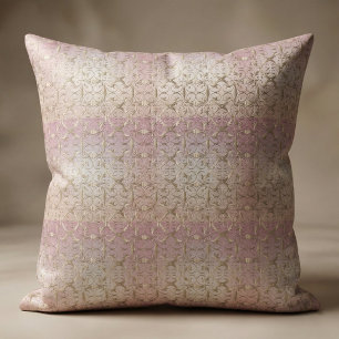 Luxury Baroque Gold Damask Pattern On Pastel Ombre Fabric