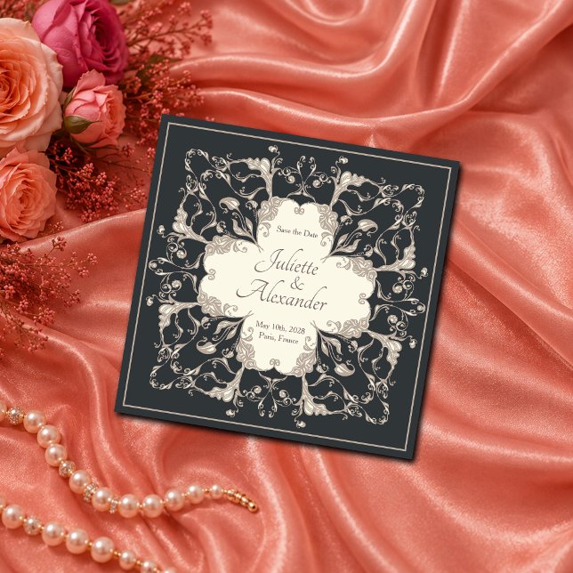 Luxury Baroque Save the Date Card (Creator Uploaded)