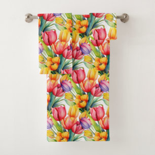 Luxury Bath Towel Set   Pamper Yourself w/ Flowers
