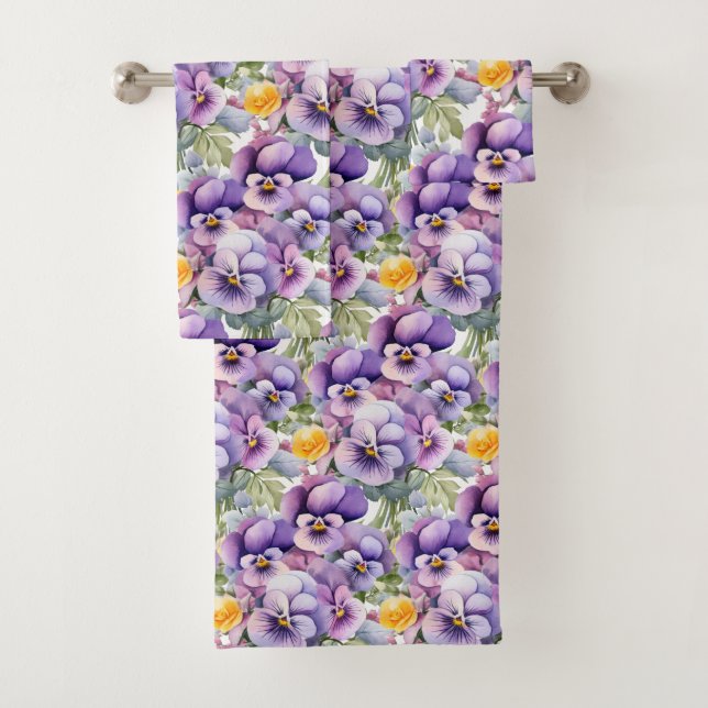 Luxury Bath Towel Set | Pamper Yourself w/ Flowers (Insitu)
