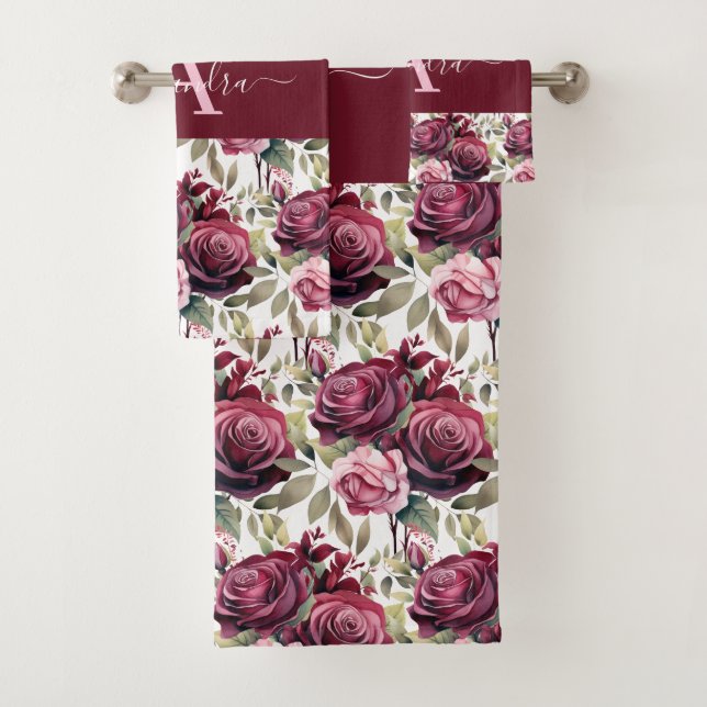 Luxury Bath Towel Set | Pamper Yourself w/ Flowers (Insitu)