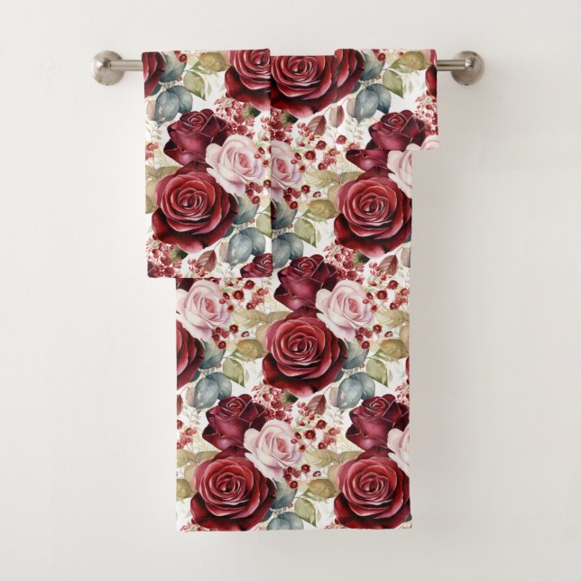Luxury Bath Towel Set | Pamper Yourself w/ Flowers (Insitu)