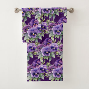Luxury Bath Towel Set Pamper Yourself w/ Flowers