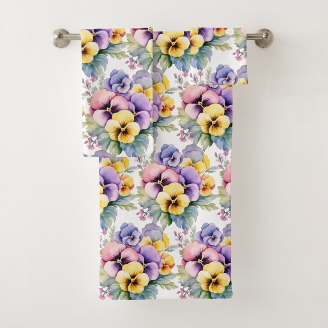 Luxury Bath Towel Set | Pamper Yourself w/ Flowers (Insitu)