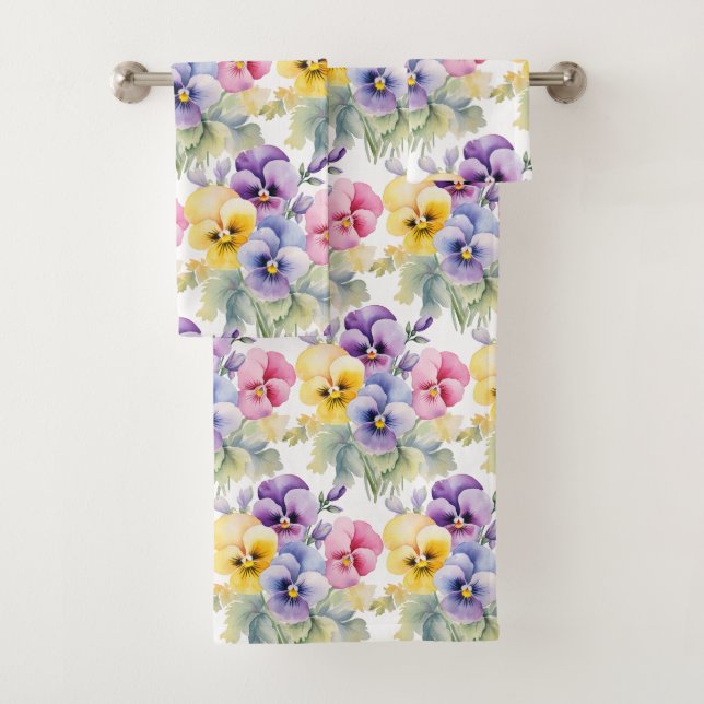 Luxury Bath Towel Set | Pamper Yourself w/ Flowers (Insitu)