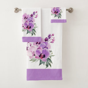 Luxury Bath Towel Set Pamper Yourself w/ Flowers