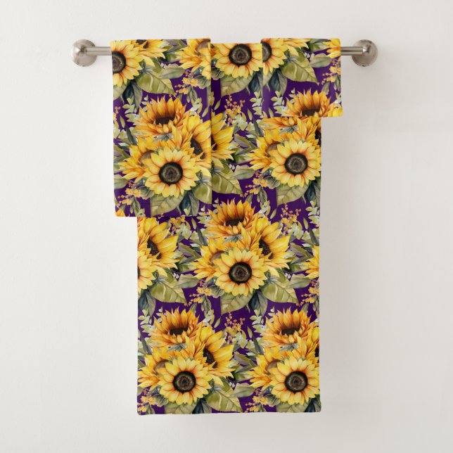 Luxury Bath Towel Set | Pamper Yourself w/ Flowers (Insitu)