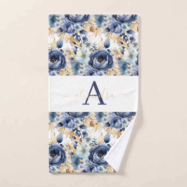 Luxury Bath Towel Set | Pamper Yourself w/ Flowers (Hand Towel)